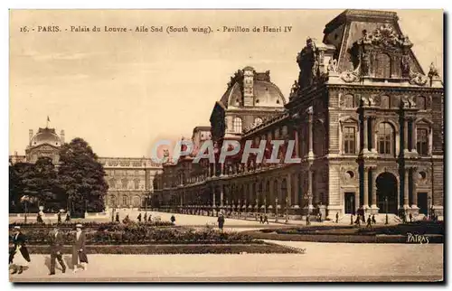 Cartes postales Paris Palais du Louvre Aile Sud Pavillon de Henri IV