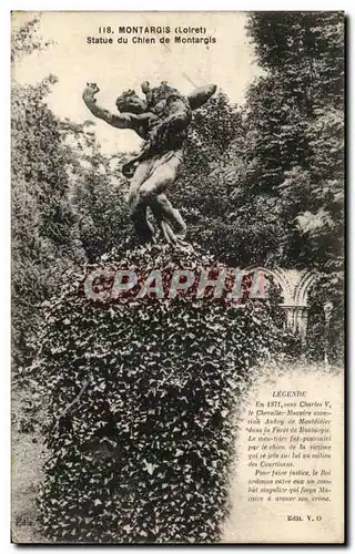 Ansichtskarte AK Montargis Statue du Chien de Montargis