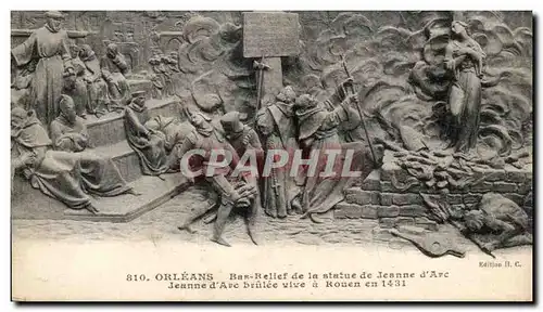 Cartes postales Orleans Bas Relief De La Statue De Jeanne d&#39Arc Jeanne d&#39Arc