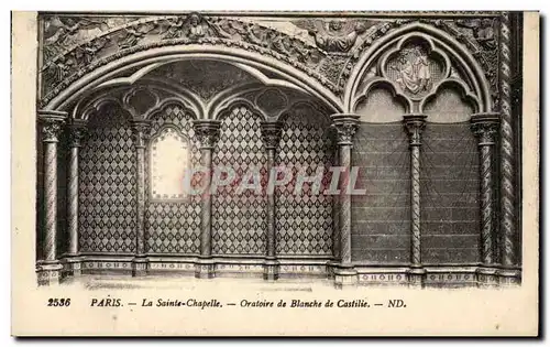 Cartes postales Paris La Sainte Chapelle Oratoire De blanche De Castilie