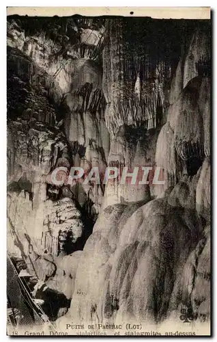 Cartes postales Puits De Padirac Grand Dome Stalagmites stalactites