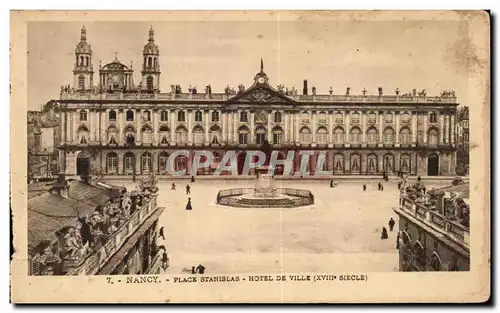 Cartes postales Nancy Place Stanislas Hotel De Ville