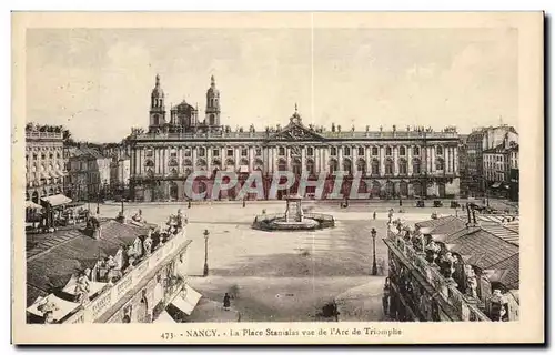 Ansichtskarte AK Nancy La Place Stanisias Vue De L&#39Arc De Triomphe