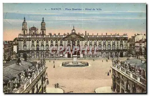 Cartes postales Nancy Place Stanislas Hotel De Ville