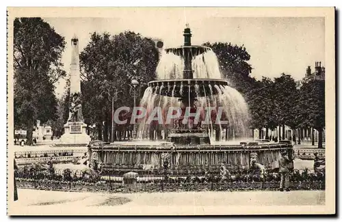 Cartes postales Nancy Place Et Monument Carnot Le Jet d&#39Eau Et Le Cours Leopold Statue De Drouot