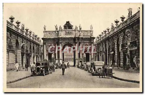 Cartes postales Nancy L&#39Arc De Triomphe Rue Here Vue Prise De La Place Stanislas