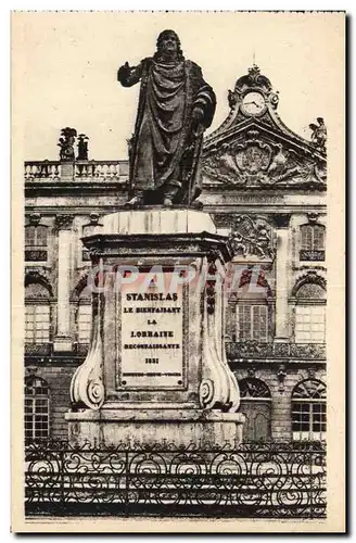 Cartes postales Nancy statue De Stanislas Fronton De l&#39Hotel De Ville