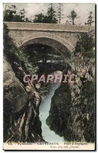 Cartes postales Pyrenees Cauterets Pont d&#39Espagne