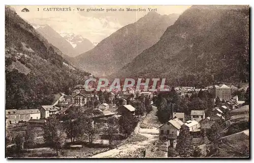 Cartes postales Cauterets vue Generale Prise Du Mamelon Vert