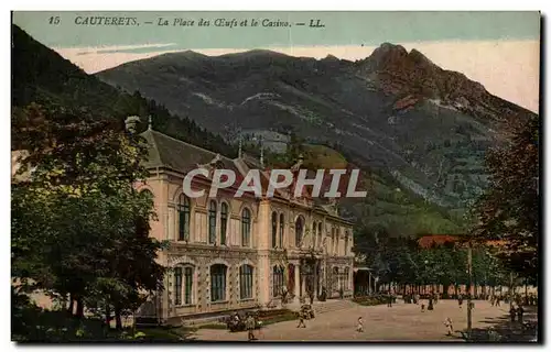 Cartes postales Cauterets La Place Des oeufs Et Le Casino