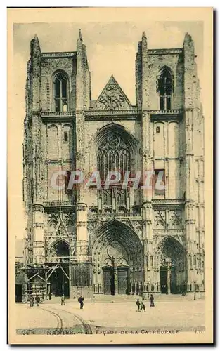 Cartes postales Nantes La Facade De La Cathedrale