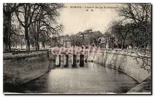 Cartes postales Nimes canal de la Fontaine