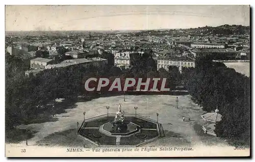 Cartes postales Nimes Vue Generale Prise de l&#39Eglise Sainte Perpelue