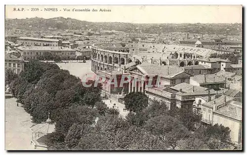 Cartes postales Nimes Vue d&#39ensemble des Arenes