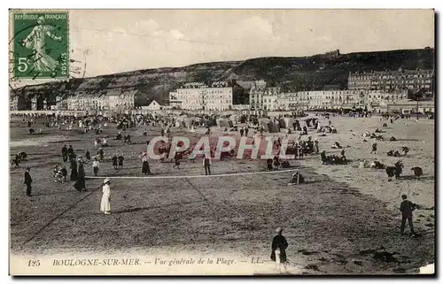 Cartes postales Boulogne Sur Mer Vue Generale de la Plage Partie de tennis