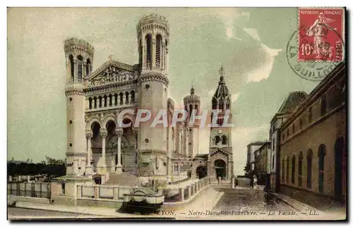 Cartes postales Lyon Notre Dame de Fourviere la facade