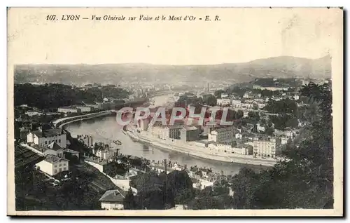 Cartes postales Lyon Vue Generale sur Vase et le Mont d&#39Or