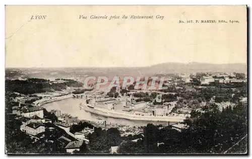 Cartes postales Lyon Vue Generale prise du Restaurant Gay