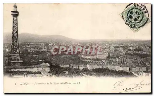 Cartes postales Lyon Panorama de la Tour Metallique