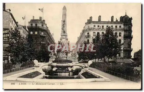 Cartes postales Lyon Le Monument Carnot