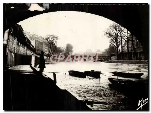 Ansichtskarte AK Sous Les Ponts De Paris Saint Michel