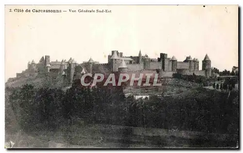 Cartes postales Cite De Carcassonne Vue Generale Sud Est