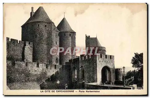 Ansichtskarte AK Cite De Carcassonne Porte Narbonnaise