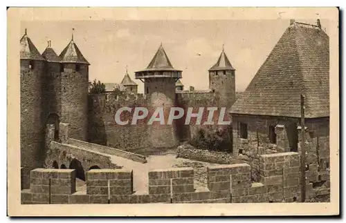 Ansichtskarte AK La Cite De Carcassonne Le Chateau Comtal