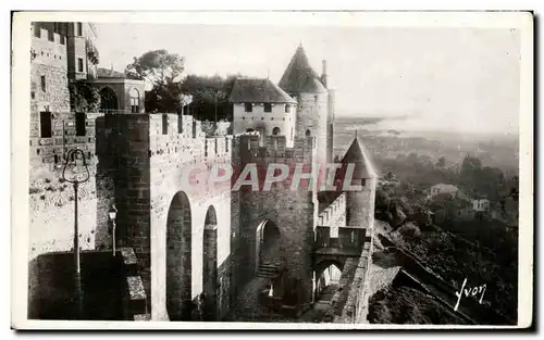 Cartes postales Cite De Carcassonne La Cite Machicoulis de la Porte d&#39Aude