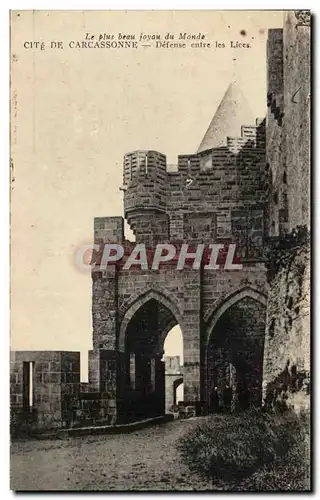 Cartes postales Cite De Carcassonne Defense entre les Lices