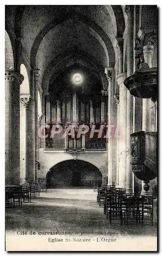 Cartes postales Cite De Carcassonne Eglise St Nazaire L&#39Orgue