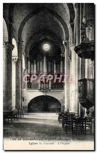 Cartes postales Cite De Carcassonne Eglise St Nazaire L'Orgue