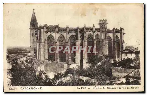 Ansichtskarte AK Cite De Carcassonne L&#39Eglise St Nazaire