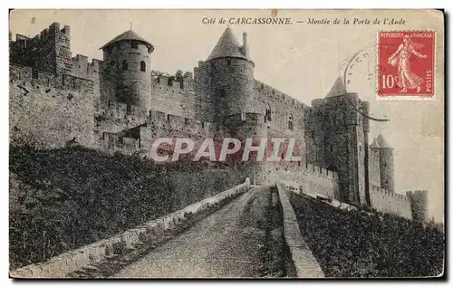 Cartes postales Cite De Carcassonne Montee de la Porte de l'Aude