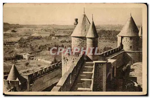 Ansichtskarte AK Cite De Carcassonne La Cite La Tour du Moulin dominant le Theatre