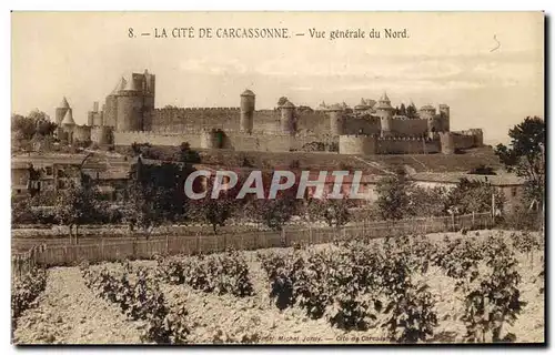 Ansichtskarte AK Cite De Carcassonne Vue Generale du Nord