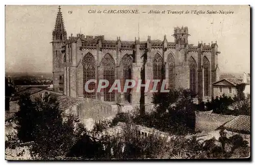 Cartes postales Cite De Carcassonne Abside et Transept de Eglise Saint Nazaire