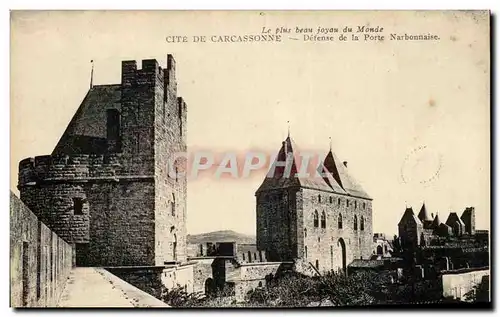 Ansichtskarte AK Cite De Carcassonne Defense de la Porte Narbonnaise