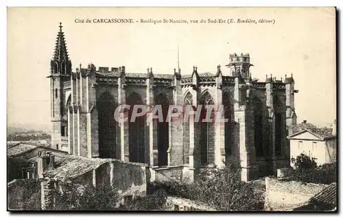 Cartes postales Carcassonne Basilique St Nazaire vue du Sud