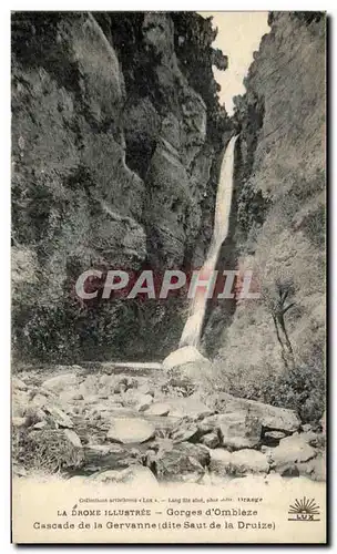 Ansichtskarte AK La Drome Illustree Gorges d&#39Ombleze Cascade de la Gervanne dit Saut de la Druize