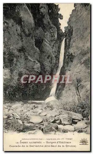 Cartes postales La Drome Illustree Gorges d&#39Ombleze Cascade de la Gervanne dit Saut de la Druize