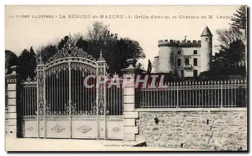Cartes postales La Begude de Mazenc Grille d&#39entree et Chateau de M Loubet