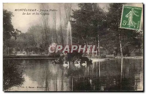 Ansichtskarte AK Montelimar Jardin Public Le lac et les Cygnes