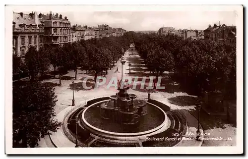 Ansichtskarte AK Valence Boulevard Bancel et fontaine monumentale