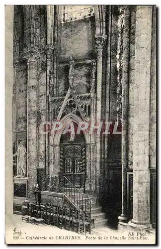 Cartes postales Cathedrale de Chartres Porte de la Chapelle Saint Piat