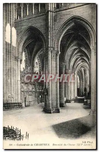 Ansichtskarte AK Cathedrale de Chartres Bas cote du Choeur