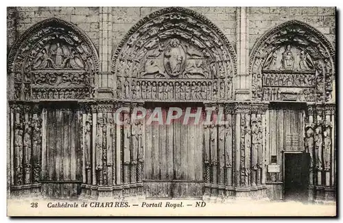 Ansichtskarte AK Cathedrale de Chartres Portail Royal