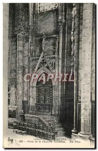 Ansichtskarte AK Cathedrale de Chartres Porte de la Chapelle Saint Piat