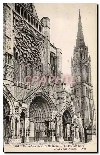 Cartes postales Cathedrale de Chartres Le Portail Nord