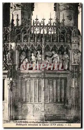 Cartes postales Cathedrale de Chartres Baldaquin entourant le Choeur